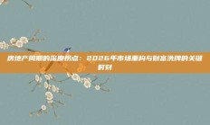 房地产周期的深度拐点：2026年市场重构与财富洗牌的关键时刻