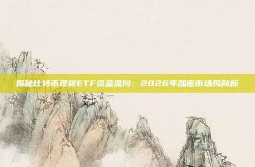 揭秘比特币现货ETF资金流向：2026年加密市场风向标