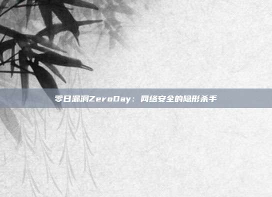零日漏洞ZeroDay：网络安全的隐形杀手